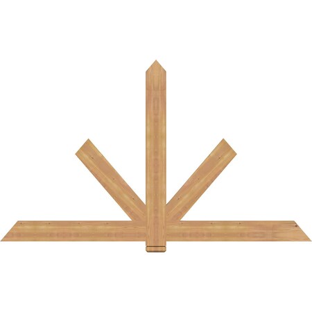 Ekena Millwork Kennewick Timber Gable Bracket, Western Red Cedar, 84"W x 49"H x 1 1/2"D x 5 1/2"F, 14/12 Pitch GBW084X49X0206KEN00SWR